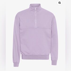 Organic Quarter Zip - Soft Lavender